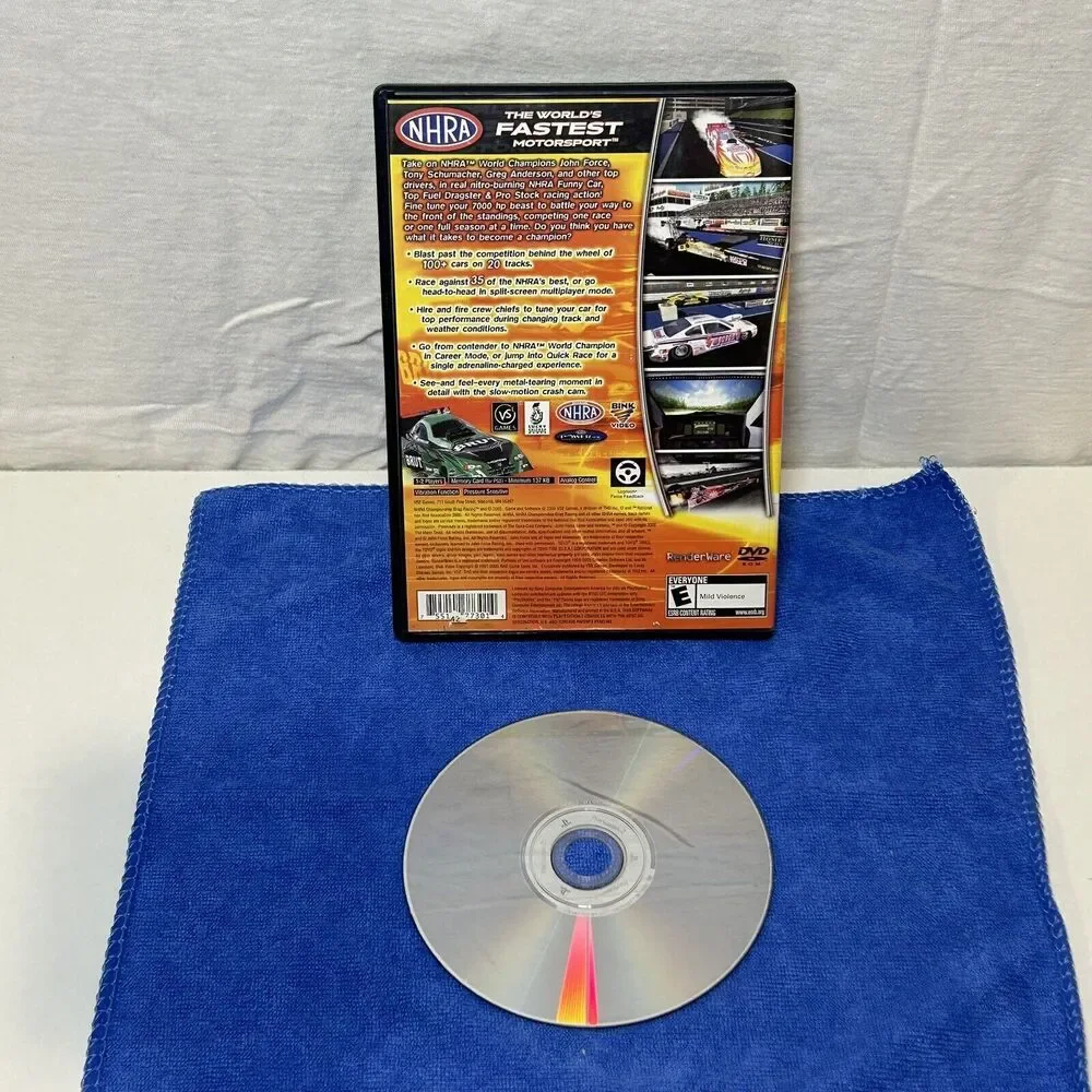 NHRA Championship Drag Racing (Sony PlayStation 2, 2005) No Manual